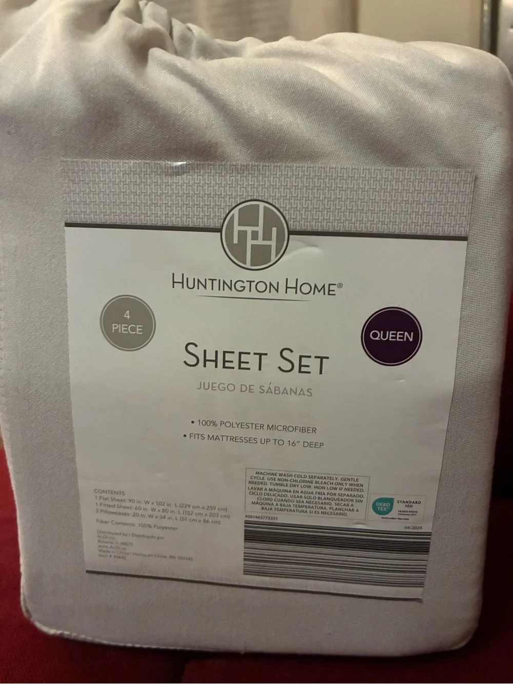 Huntington Home Queen Sheet Set - Light Silver Gray